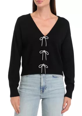 Crown & Ivy™ Women's Bow Cardigan | Belk