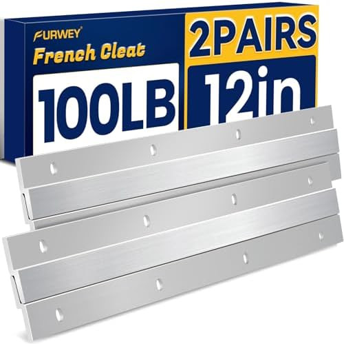 FURWEY French Cleat, Picture and Mirror Hanger, Aluminum French Cleat, Headboard Wall Mounting Br... | Amazon (US)
