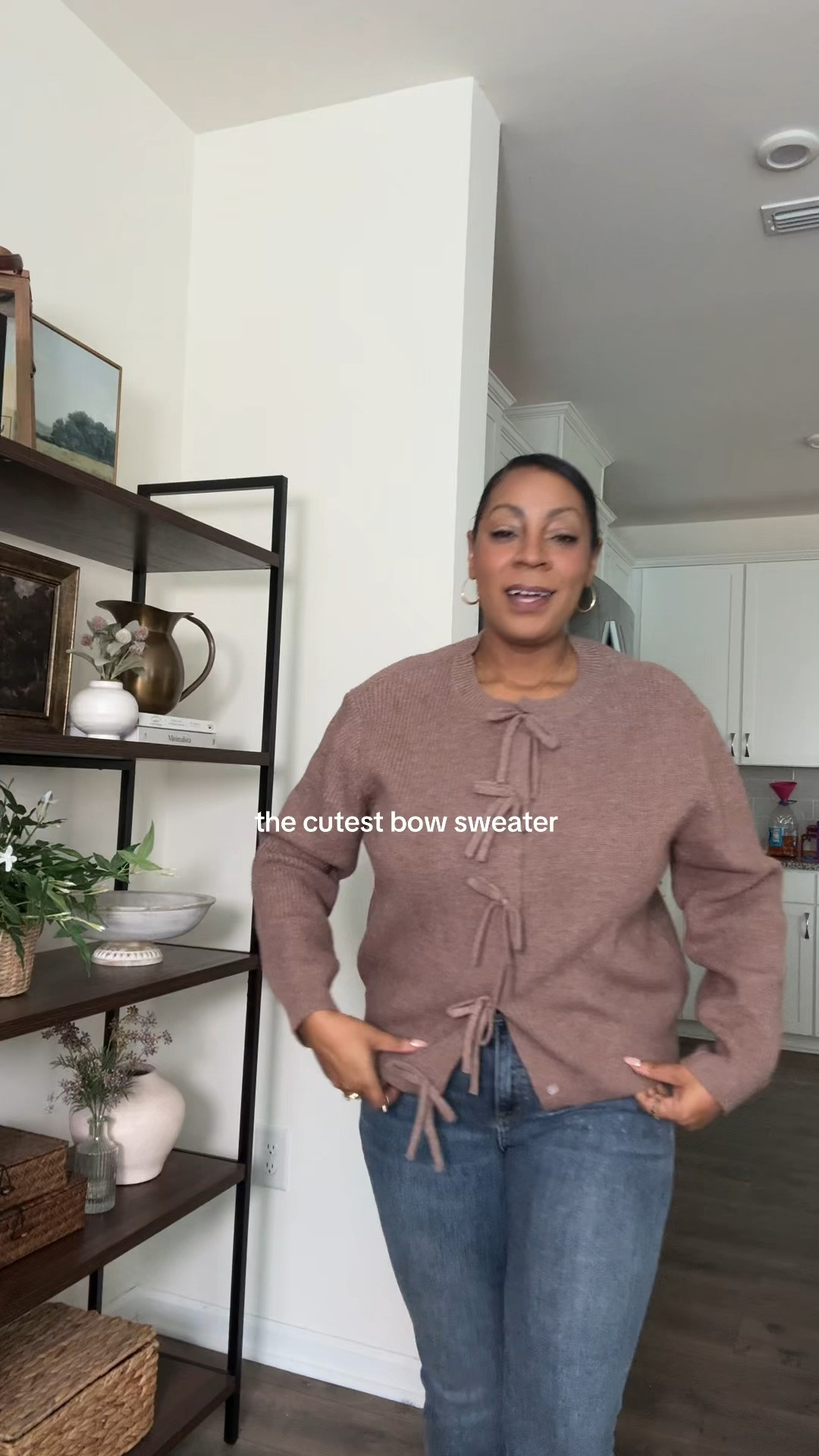 Btfbm bow cardigan sweater

#LTKootd #LTKMidsize #LTKSeasonal