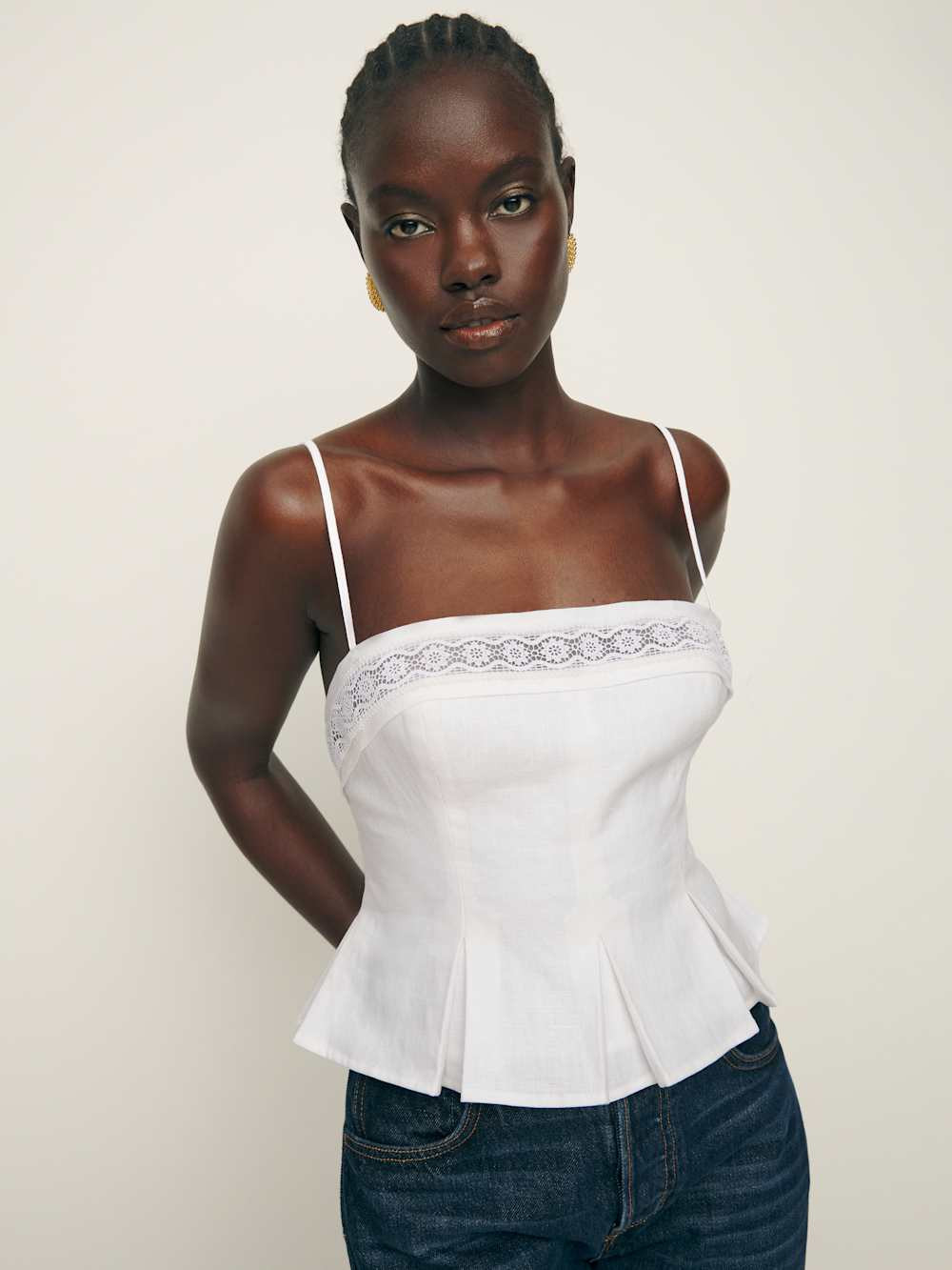 Meryl Linen Top | Reformation (Global)
