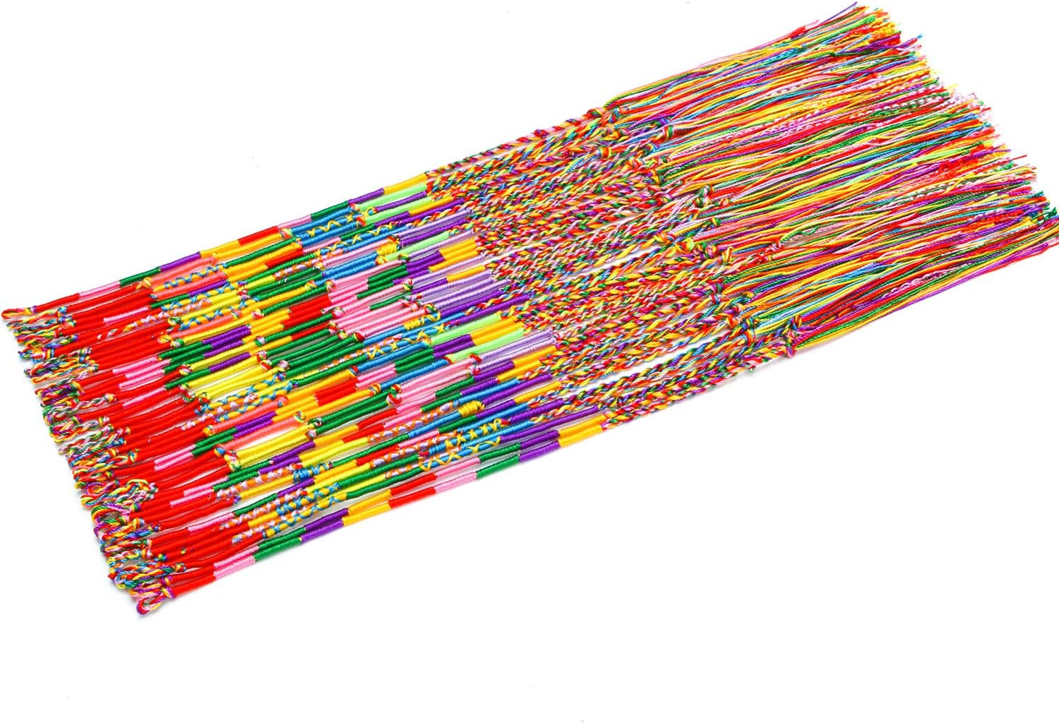 Resinta 40 Pieces Handmade Braided Bracelets Assorted Colors Friendship Cords Thread Bracelets Pa... | Amazon (US)