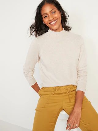 Mock-Neck Pullover Sweater for Women | Old Navy (US)