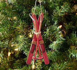 Red Skis Ornament | Pottery Barn (US)