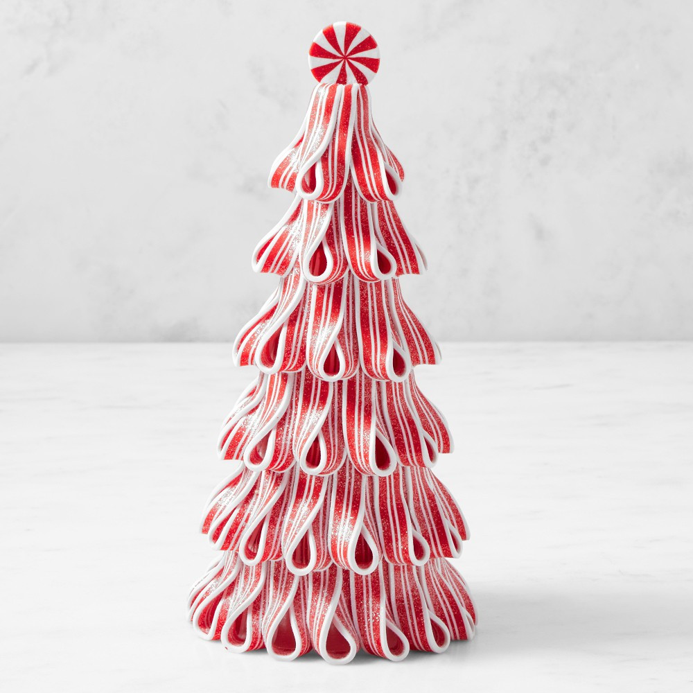 Peppermint Stripe Candy Tabletop Tree | Williams-Sonoma