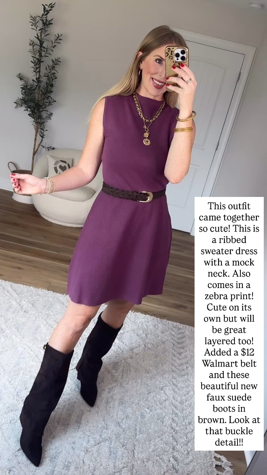 Walmart mock neck sweater dress

#LTKootd