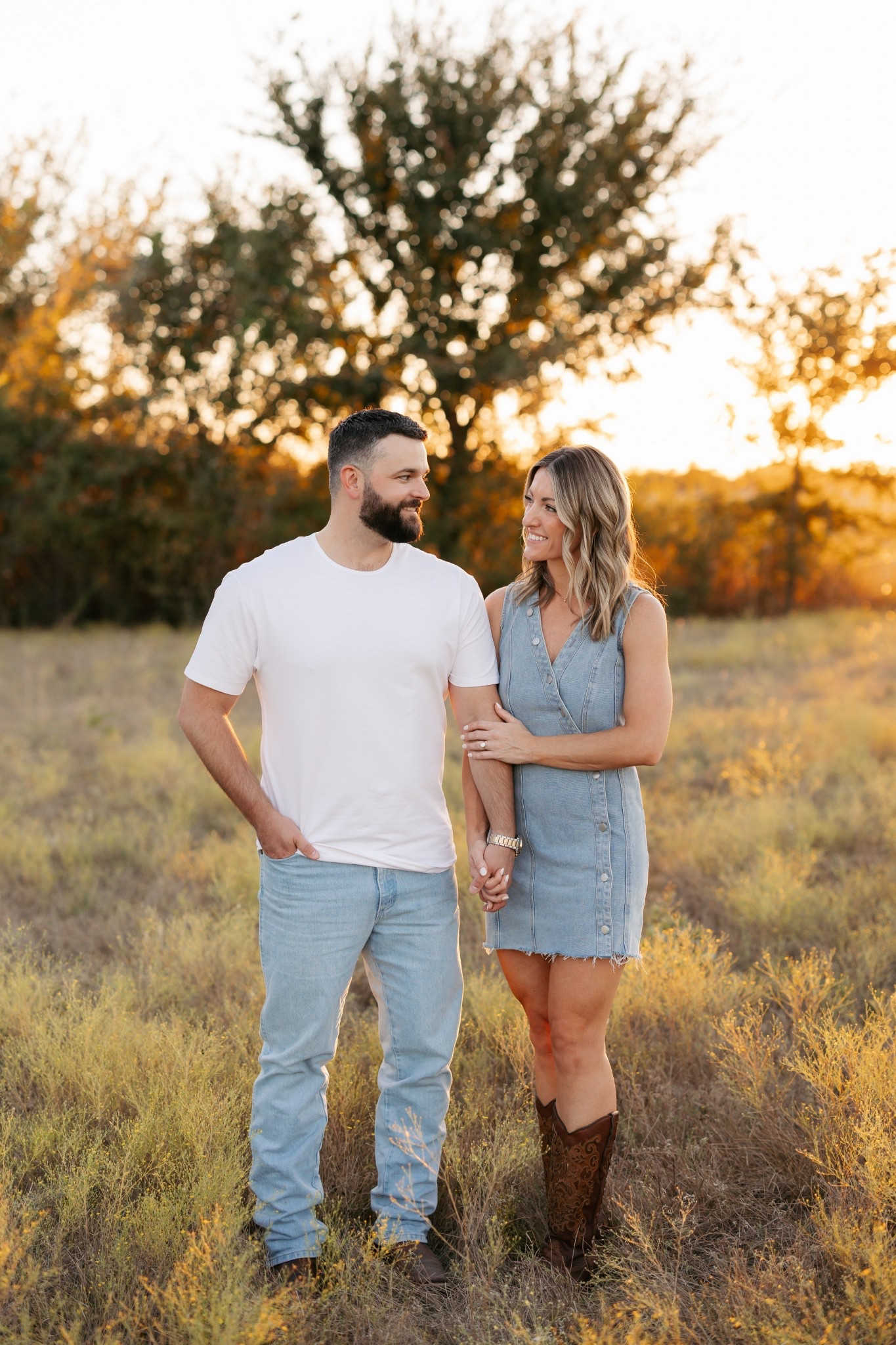 cutest denim dress I wore in our engagement photos 🥹

on sale with code NEW25 

#LTKStyleTip #LTKSaleAlert #LTKFindsUnder100