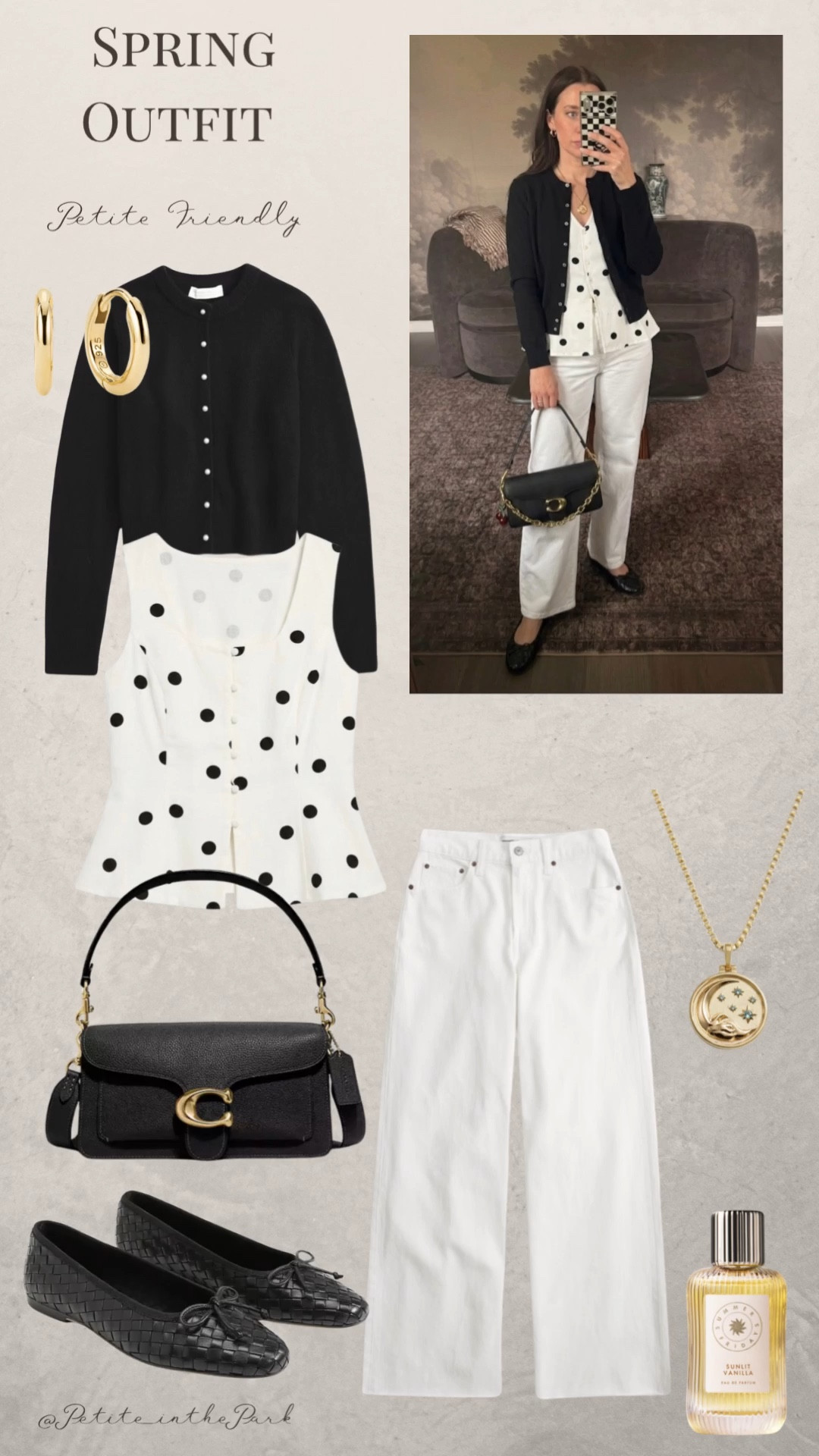 Spring petite outfit  

Spring outfit, spring trends, casual spring outfit, petite spring outfit, spring fashion, spring style, petite style, petite spring style, casual petite outfit, minimal outfit, minimal spring outfit, black top, spring top, lace top, high waisted pants , petite pants, white pants , flats, black flats, leather flats, shoulder bag, leather bag, black bag, black purse, gold earrings, gold hoop earrings, gold necklace, minimal jewelry  #casualoutfit #petiteoutifts #springoutfits #springoutfit2026 #springtrends 


#LTKPetite #LTKMothersDay #LTKWorkwear