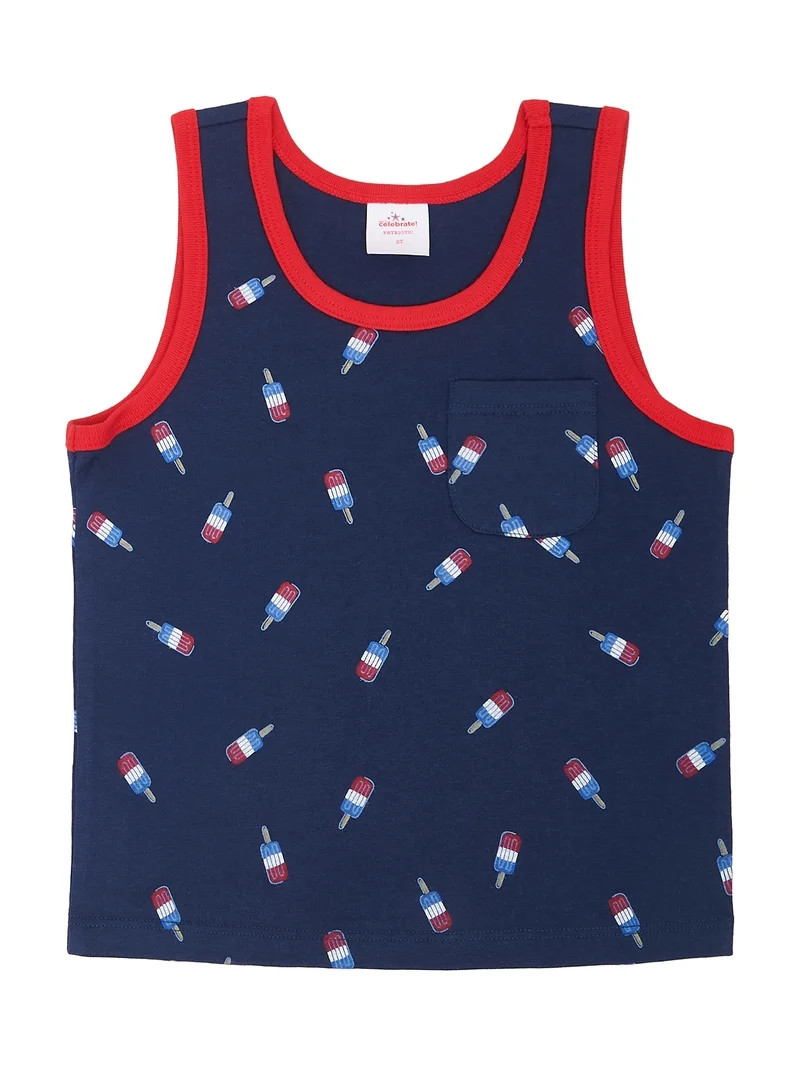 Way to Celebrate Toddler Boy Americana Tank, Sizes 12M-5T | Walmart (US)
