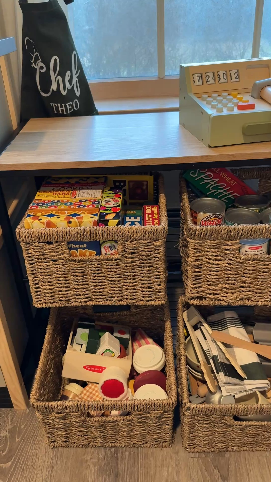 little details that make his space work 🤍

this play kitchen counter + basket setup keeps everything easy to grab and actually used. simple, neutral, and practical without sacrificing the vibe.

linking the storage pieces i use here.

#LTKmomlife #LTKHome #LTKKids