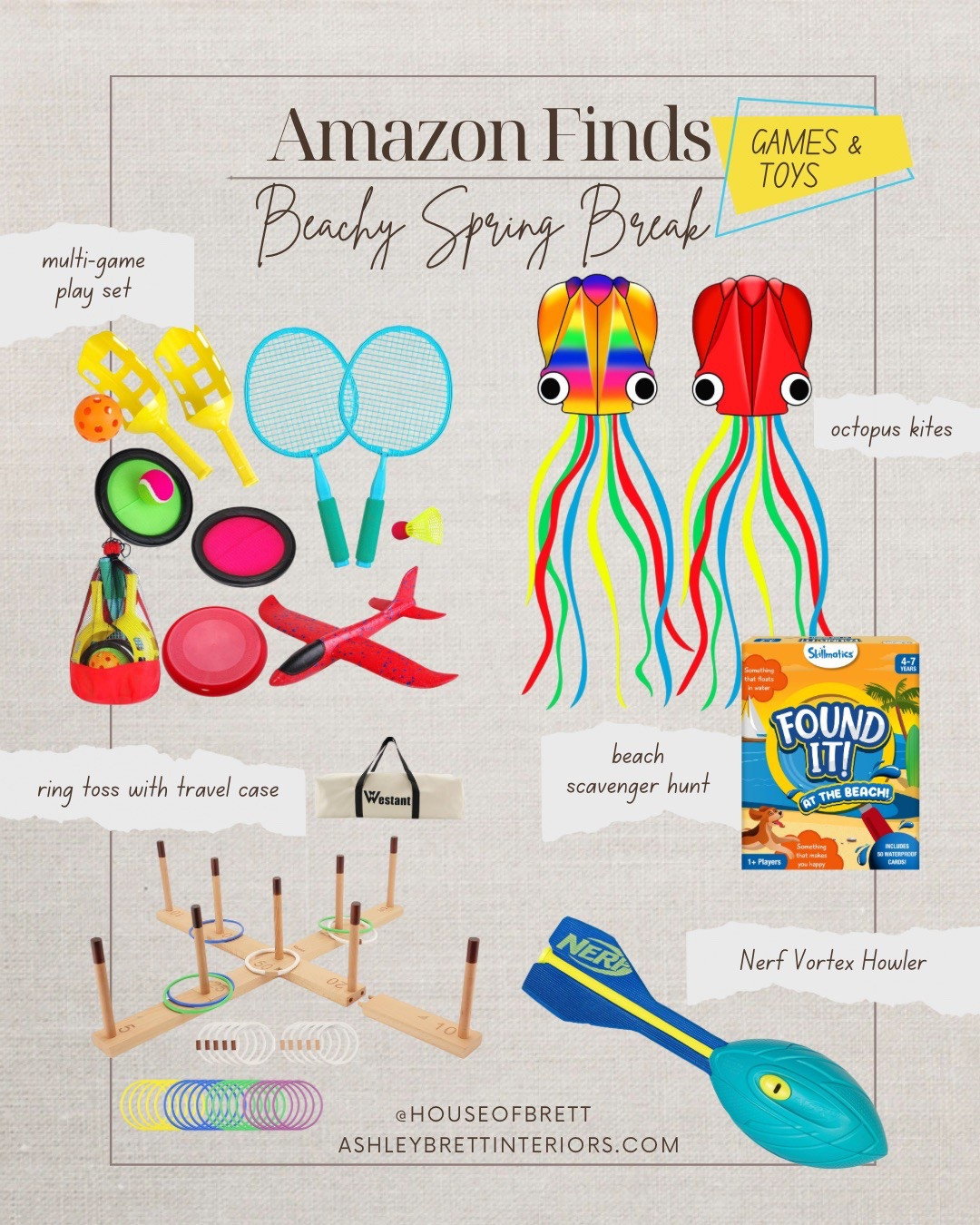 Fun games and toys for beach fun this spring and summer! 

#LTKFamily #LTKKids #LTKTravel