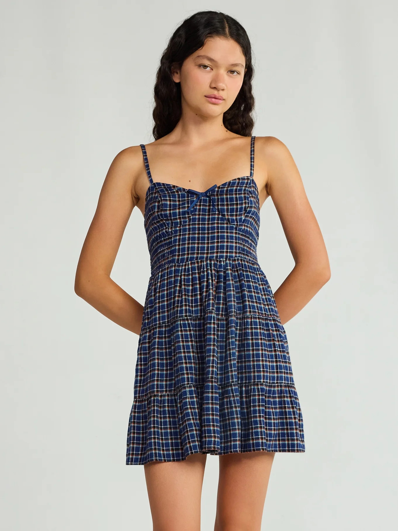 No Boundaries Woven Flannel Dress, Women's | Walmart (US)