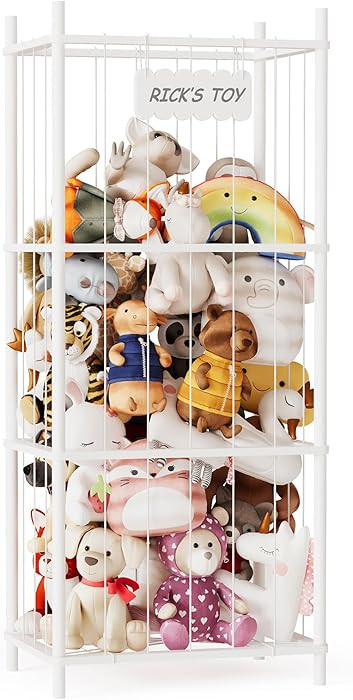 SpaceAid Stuffed Animal Storage Organizer, Wood Animals Zoo Toy Plushies Storage Holder, Large Ca... | Amazon (US)