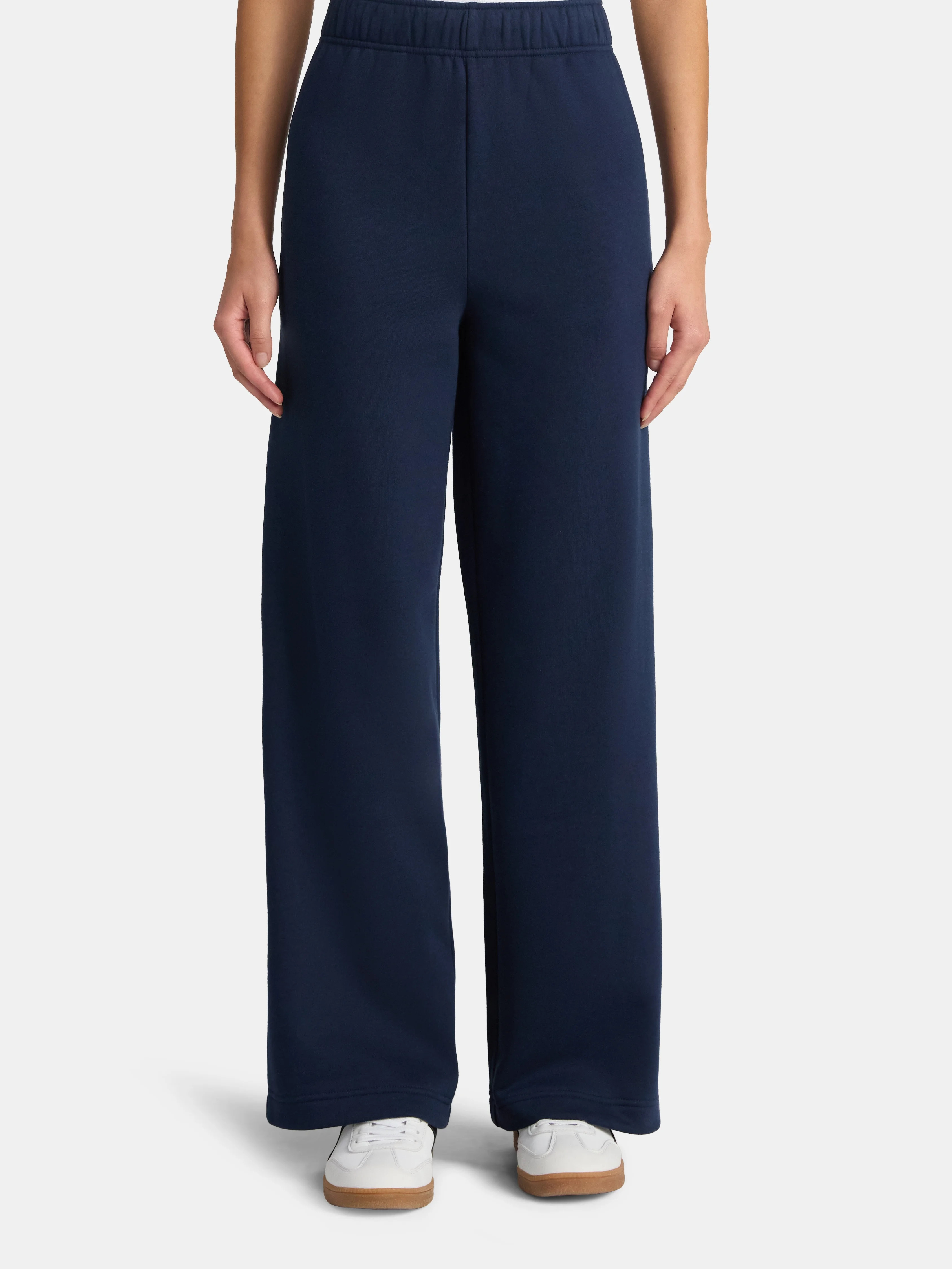 No Boundaries Soft Fleece Wide Leg Pants, 30” Inseam, 1 or 2-Pack, Women’s | Walmart (US)