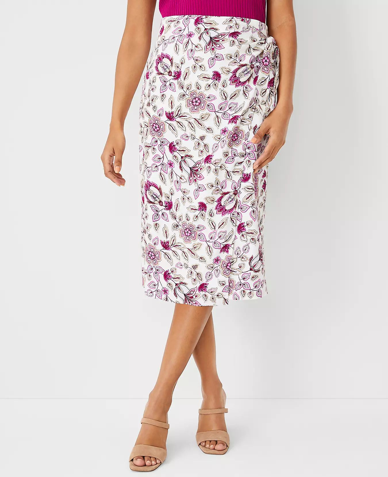 Floral Sarong Wrap Skirt | Ann Taylor (US)