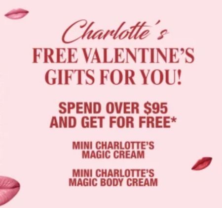 A MAGIC GIFT FROM CHARLOTTE
A FREE MAGIC SKIN TRIAL!
Unlock free magic skin gifts from Charlotte this Valentine's Day when you spend over $95!


#LTKGiftGuide #LTKSpringSale #LTKbeauty