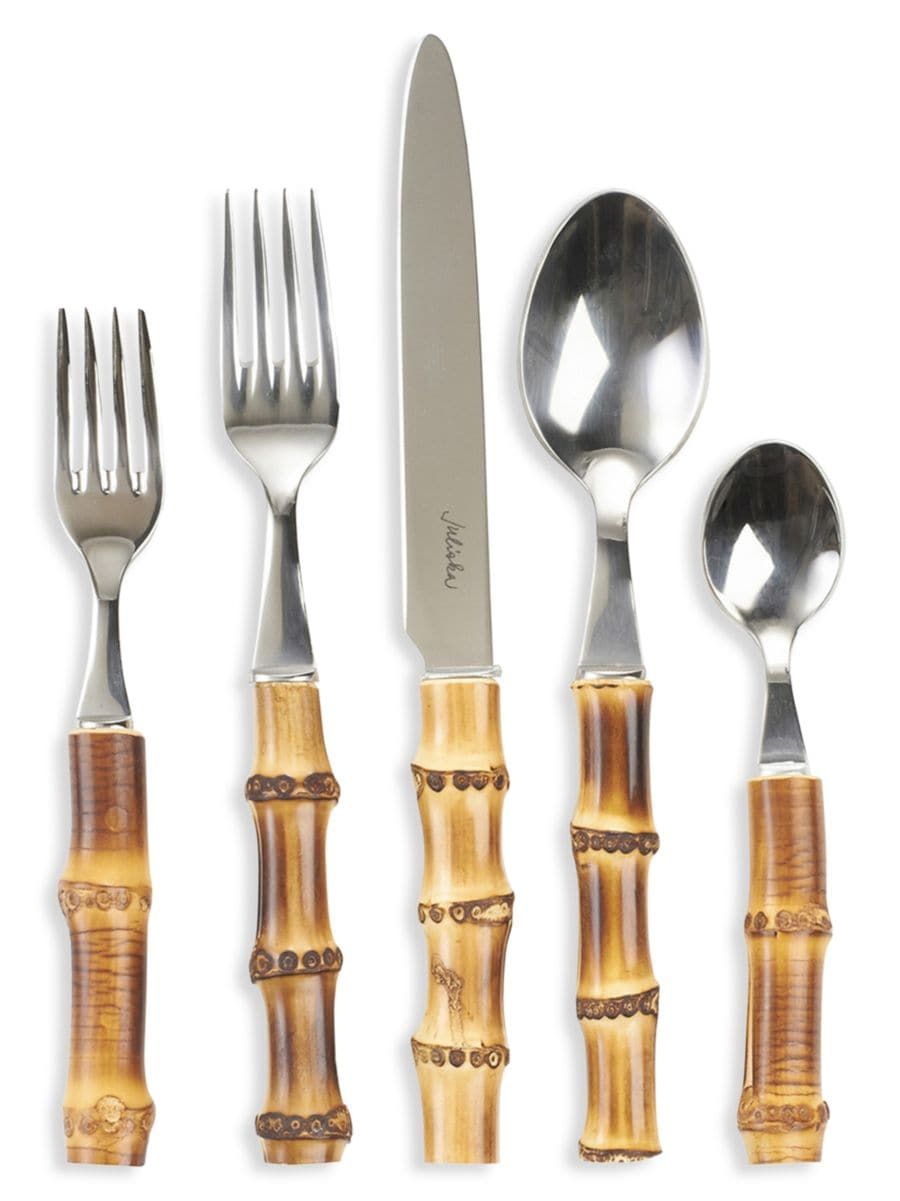 Natural Bamboo Flatware Five-Piece Place Set | Saks Fifth Avenue