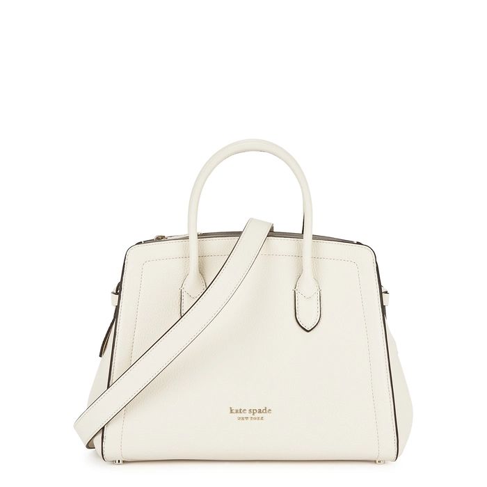 Kate Spade New York Knott Medium Off-white Leather Top Handle Bag | Harvey Nichols (Global)