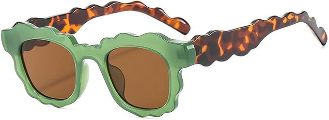 COTIA Fashion Square Sunglasses Women New Unique Irregular Wave-Shaped Frames Sun Glasses for Men... | Amazon (US)