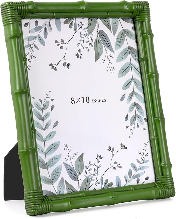 8x10 Picture Frame, Resin Photo Frame Natural Bamboo Inspired Handcrafted Decorative Frame with T... | Amazon (US)