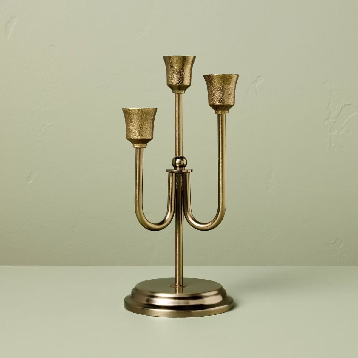 Staggered Taper Brass Candelabra Antique Finish - Hearth & Hand™ with Magnolia | Target