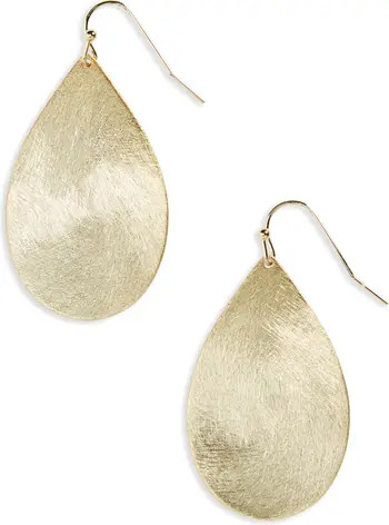 Large Brushed Teardrop Earrings | Nordstrom