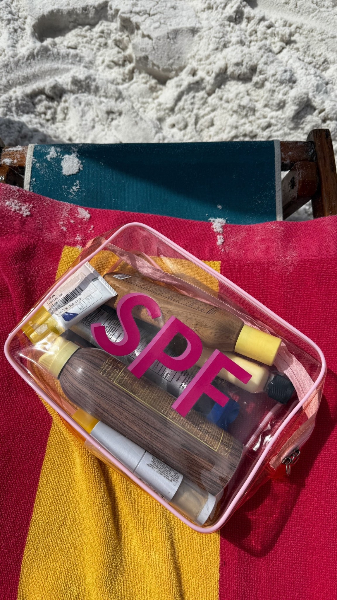 How cute is this SPF bag? It’s the perfect size for all of your sunscreen & beach necessities. I love having a clear bag in my tote to also easily find what I need! 

#LTKSeasonal #LTKFindsUnder50 #LTKSwim