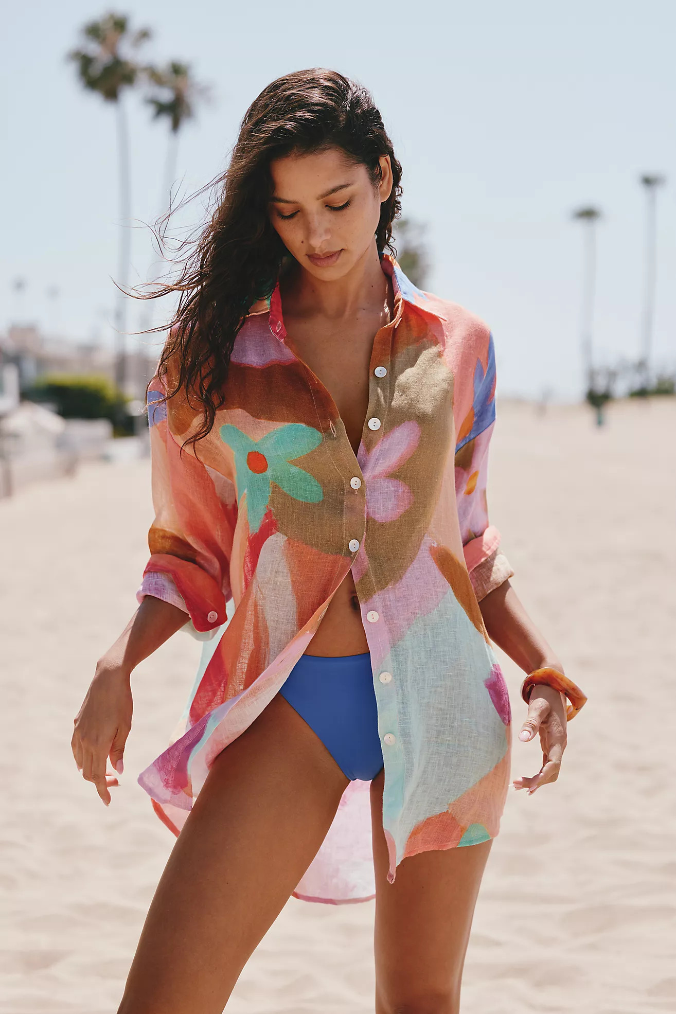 Vitamin A Playa Boyfriend Buttondown Shirt | Anthropologie (US)