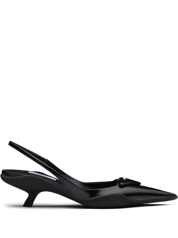 triangle patch slingback pumps | Farfetch Global