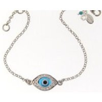 Evil Eye Bracelet As Seen On Kim Kardashian And Kelly Ripa Celebrity Style, Sterling Silver With Czs | Etsy (US)