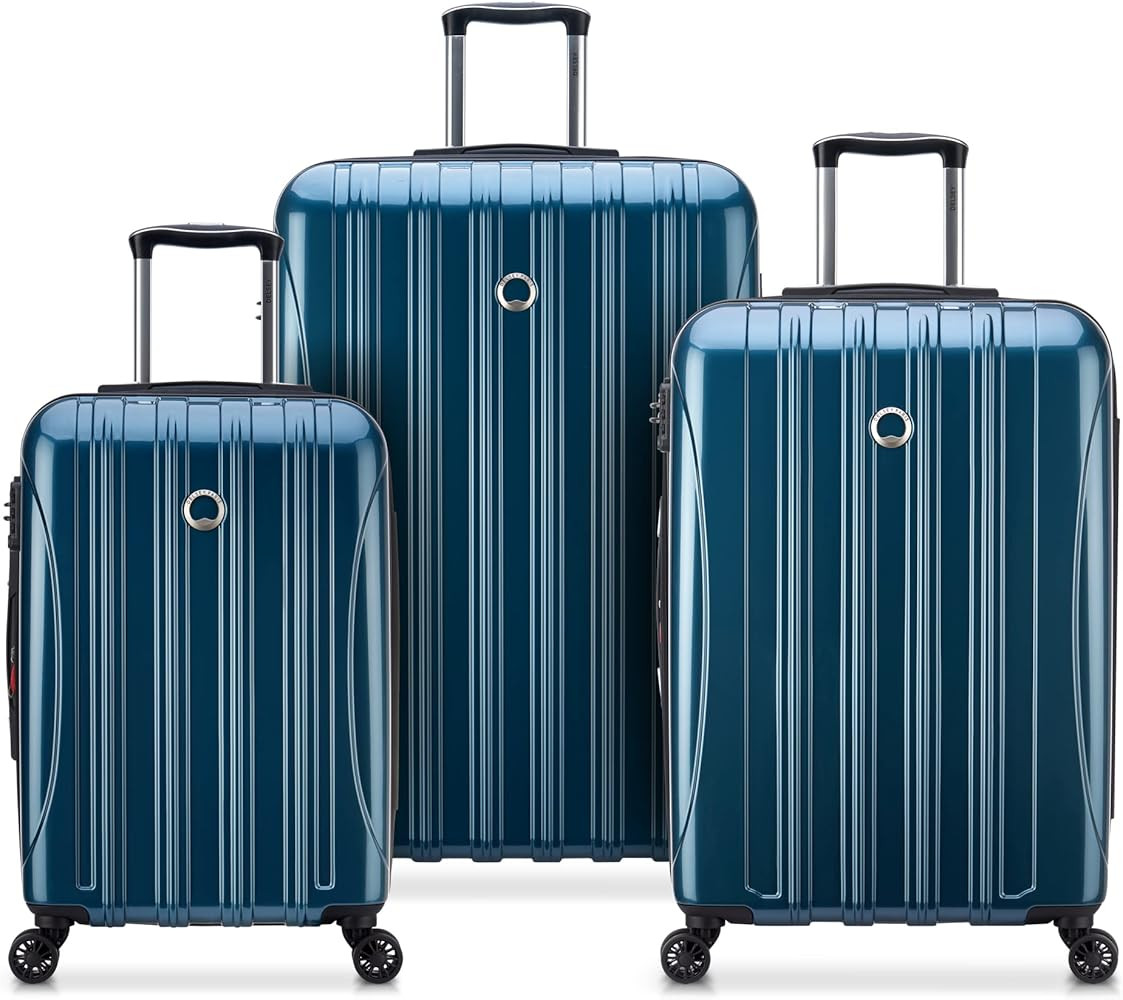 DELSEY PARIS Helium Aero Hardside Expandable Luggage with Spinner Wheels, Teal, 3-Piece Set (21/2... | Amazon (US)