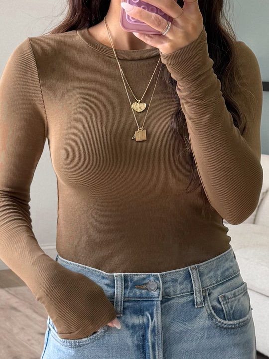 Essential Ribbed Long Sleeve | Ivory | +Plus Available | Talulah