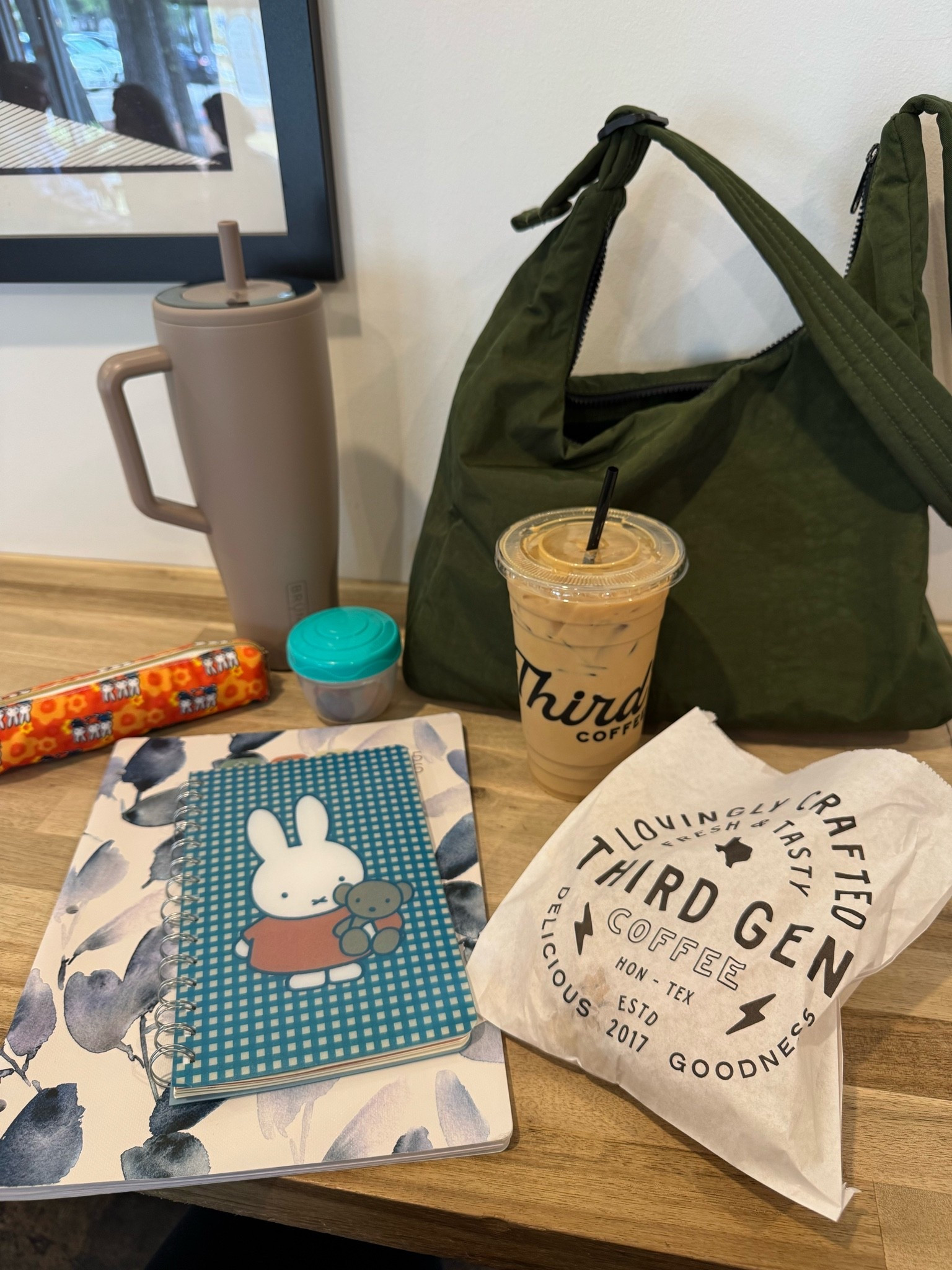 The best fit-all casual bag for coffee shops, work, studying, etc! 🫒 #Baggu #Bag #Purse