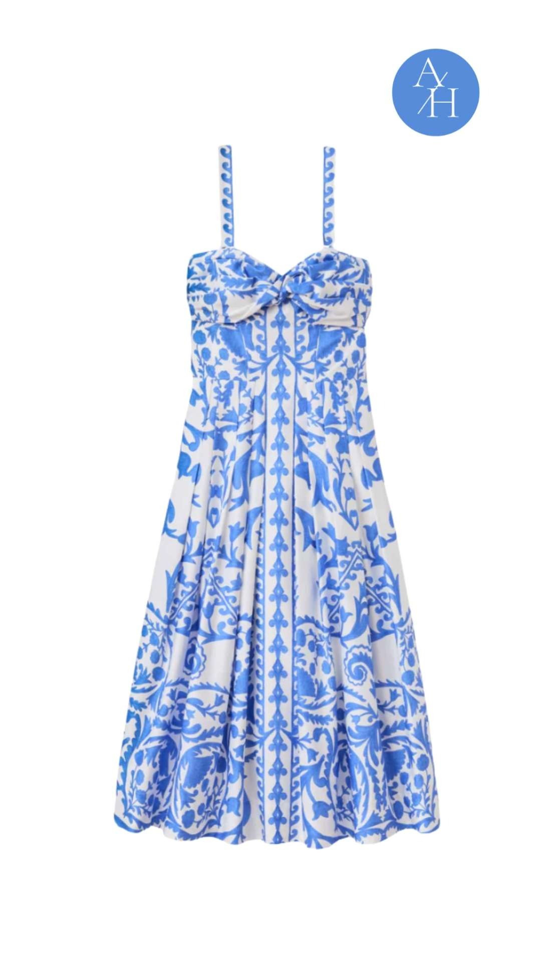 The Ingrid Dress is one of my bestselling dresses for a reason. With its flattering sweetheart neckline, removable straps, comfortable smocked back, and gorgeous Mediterranean-inspired print, it's the perfect dress for weddings, vacations, brunches, and special occasions all season long.

❤️ Heart = Support my posts
📌 Save = Get sale & restock alerts
🛍️ Follow me on LTK for more effortless everyday style. 

 #LTKootd #LTKOver40 #LTKSaleAlert