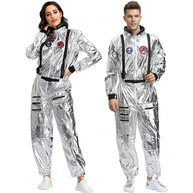 Men's Women's Astronaut Cosplay Costume Couple Costumes For Halloween Carnival Adults' Leotard On... | Lightinthebox