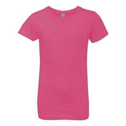 Girls Cotton Princess T-Shirt (Hot Pink) | SHEIN