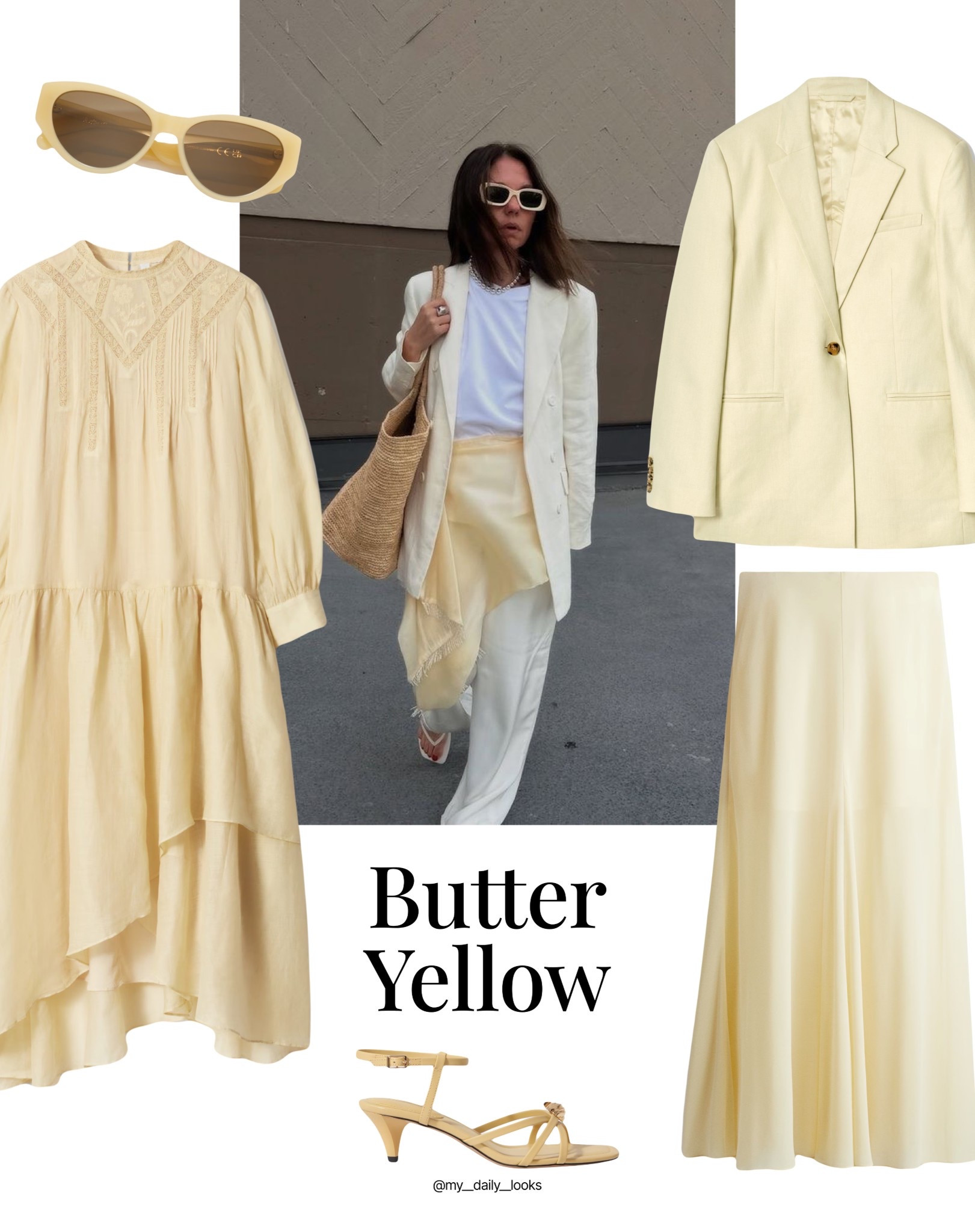 Butter yellow is a gentle way to introduce colour to your wardrobe. Here is my butter yellow picks from different brands to add to your summer outfits. 

Check out more styling ideas in my profile. 

Summer outfit, summer inspo, butter yellow dress, butter yellow top, butter yellow skirt, butter yellow blazer. 

#LTKsummer #LTKstyletip #LTKAroundTheWorld