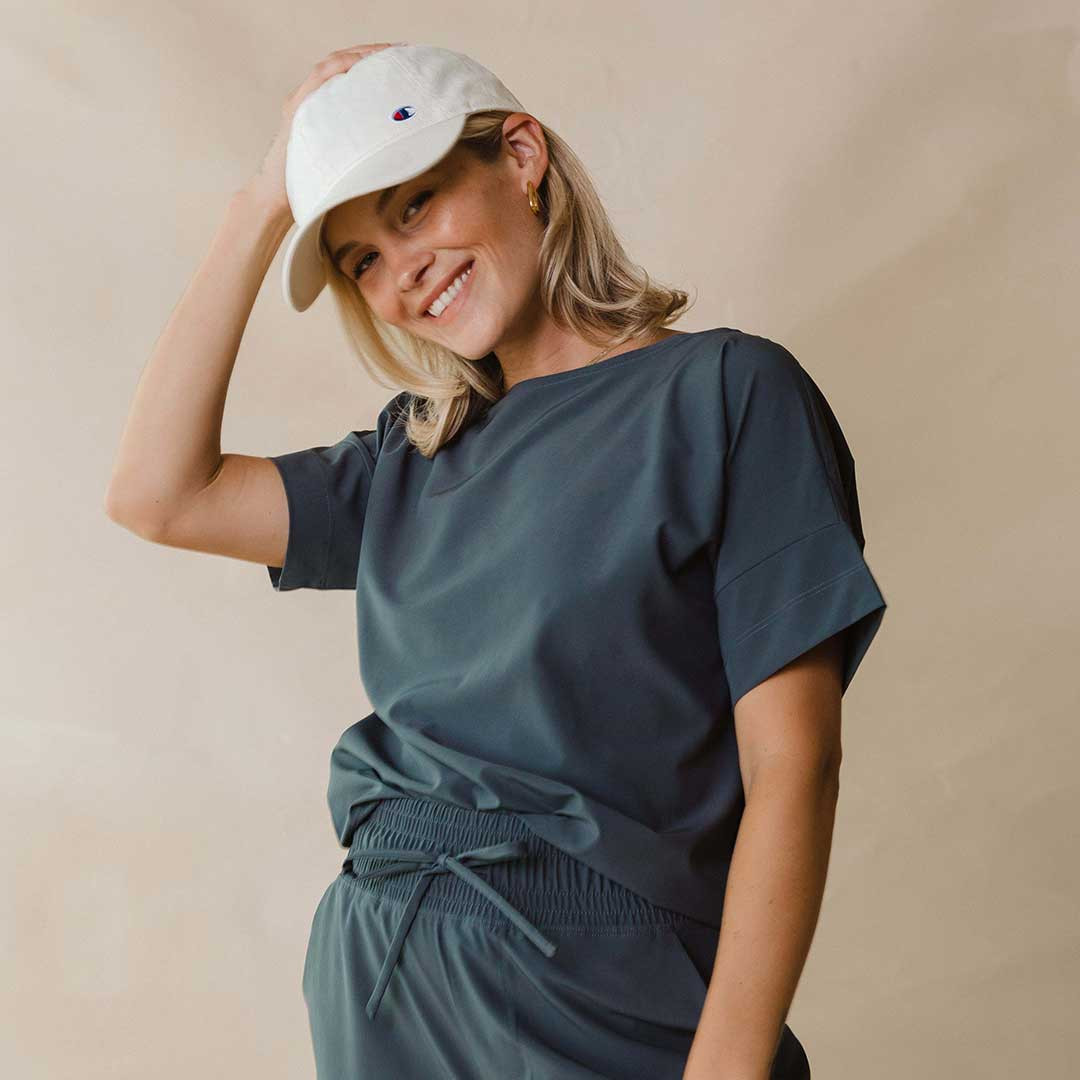 Boss Crop Tee, Antracite | Albion Fit