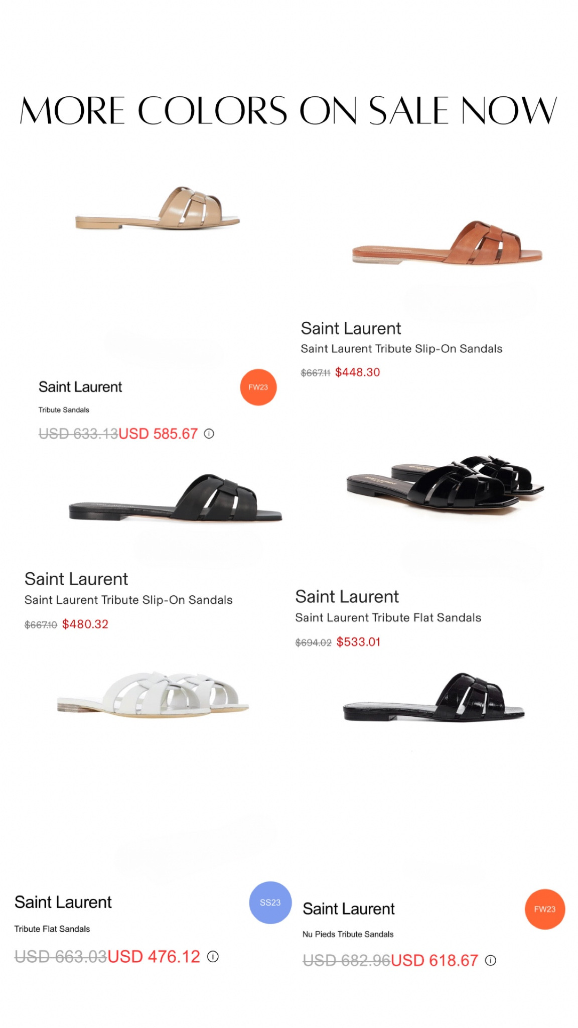 Saint laurent nu pieds sandals sale hot sale