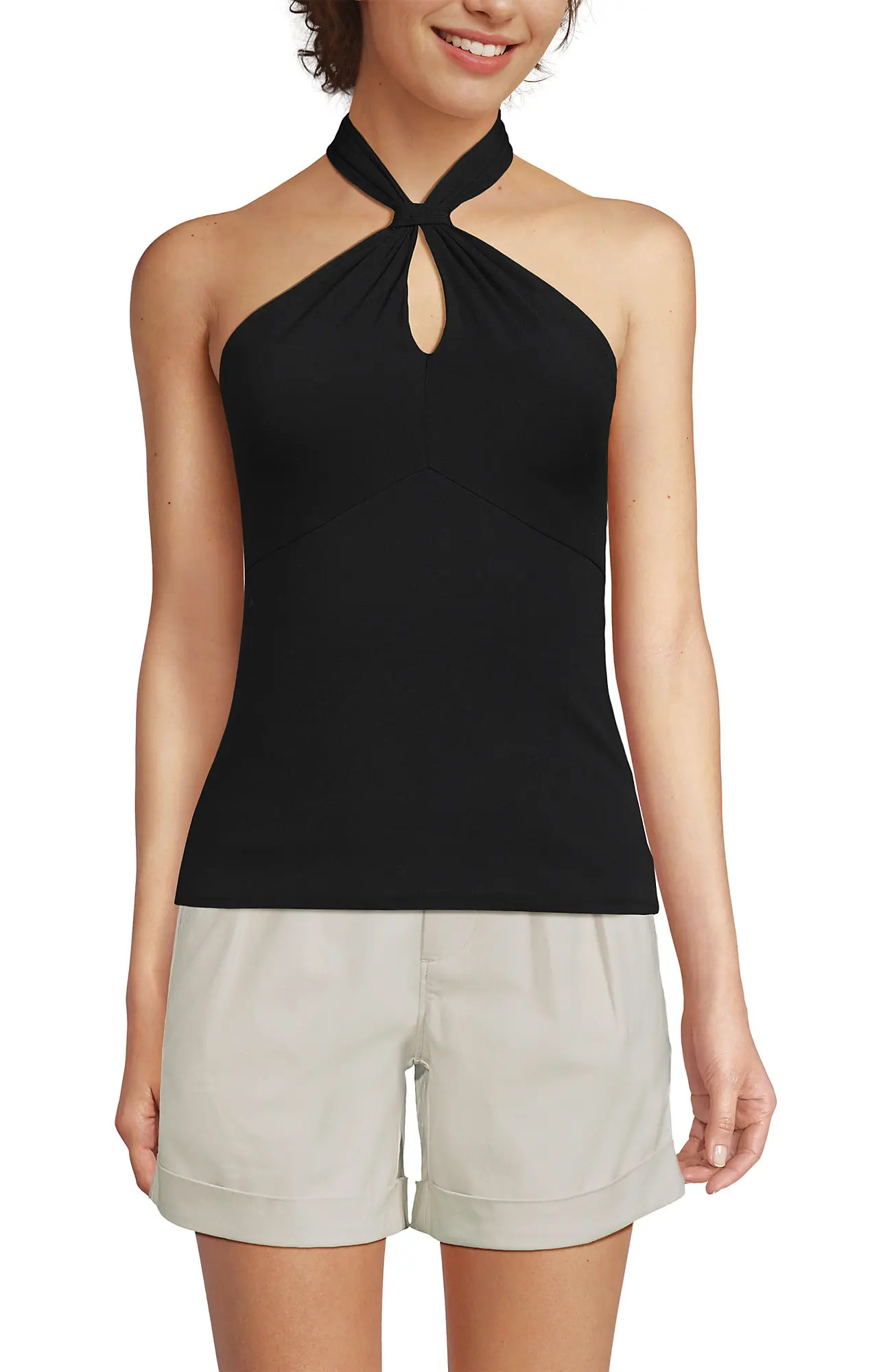 Slender Twist Front Halter Top (Women) | Nordstrom | Nordstrom