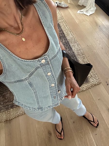 20% off this denim vest during the Madewell sale… I went up one size for a looser fit! 

#LTKxMadewell #LTKOver40
