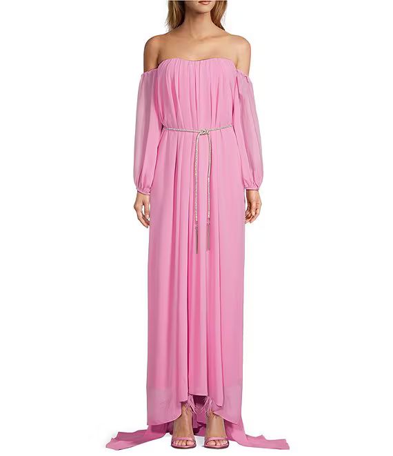Antonio Melani x Breast Cancer Awareness Capsule Stacy Chiffon Dress | Dillard's | Dillard's