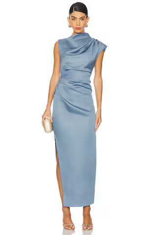 ELLIATT Coralie Maxi Dress in Steel Blue from Revolve.com | Revolve Clothing (Global)
