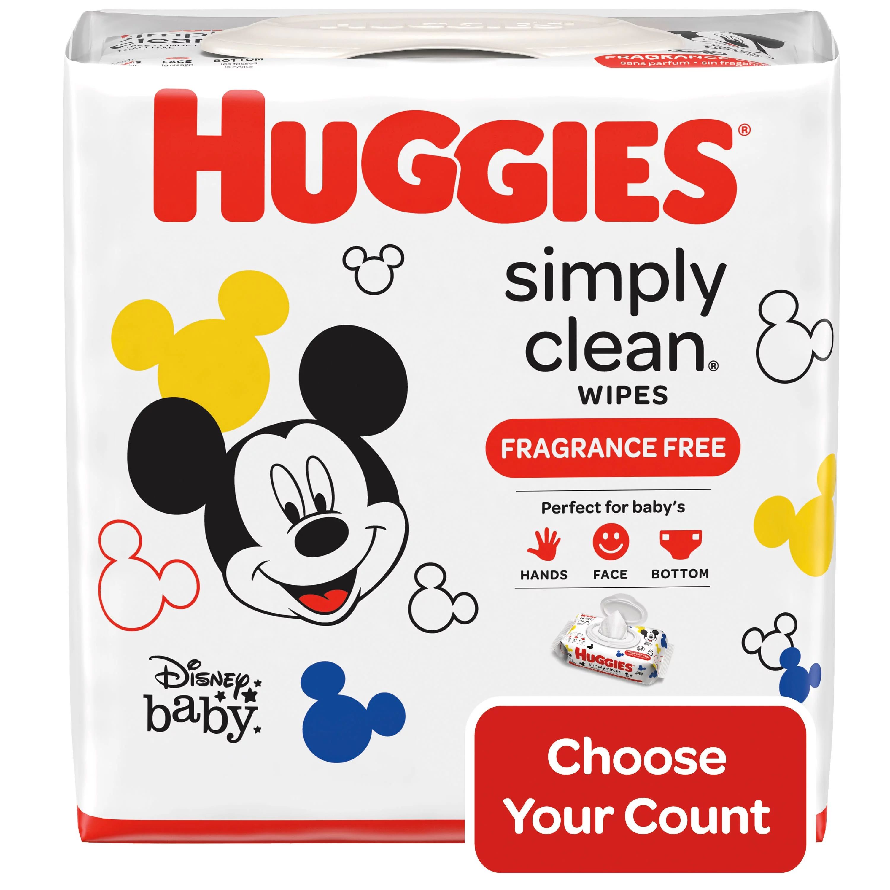 Huggies Simply Clean Unscented Baby Wipes, 11 Flip-Top Packs (704 Total Wipes) - Walmart.com | Walmart (US)