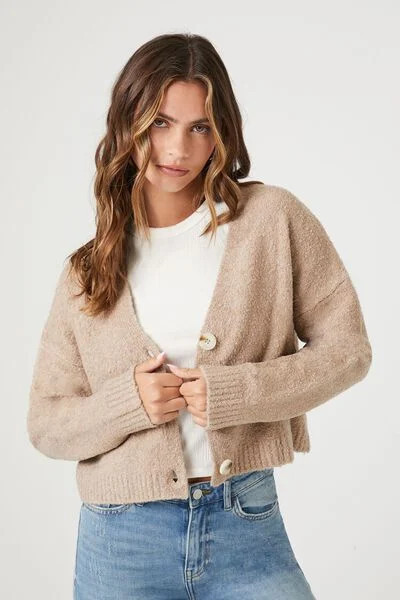 Boucle Knit Cardigan Sweater | Forever 21 (US)