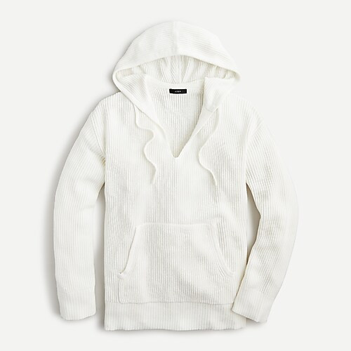 Ribbed cotton-cashmere hoodie | J. Crew US