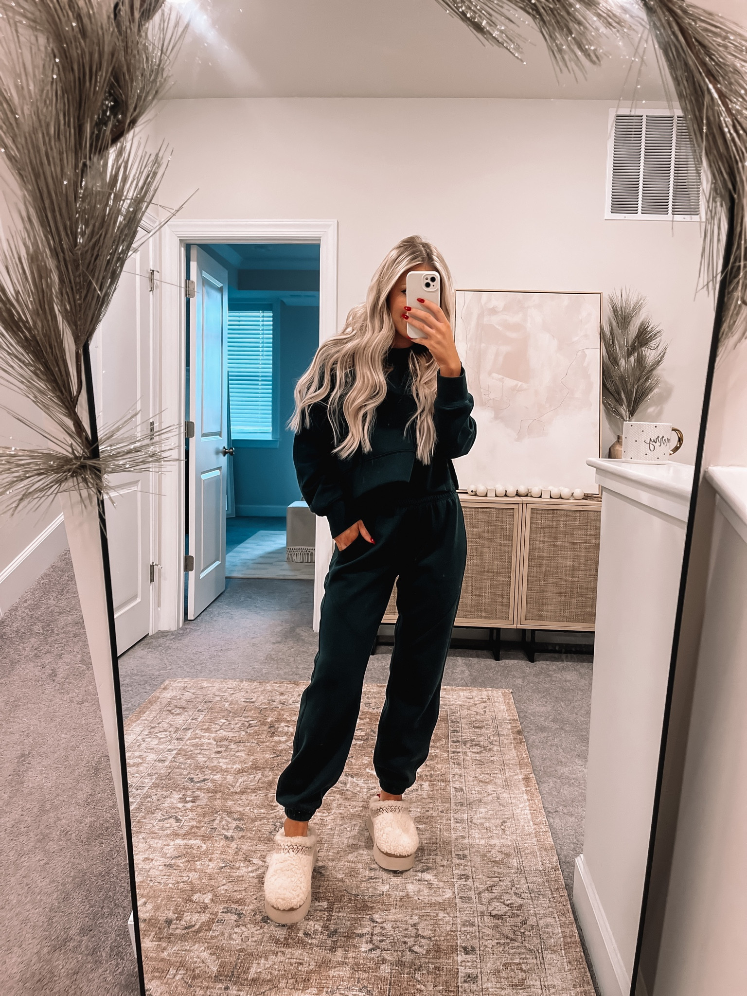 Cozy set on major sale! I love the deep green. Wearing size small. 

#LTKfindsunder50 #LTKHoliday #LTKSeasonal