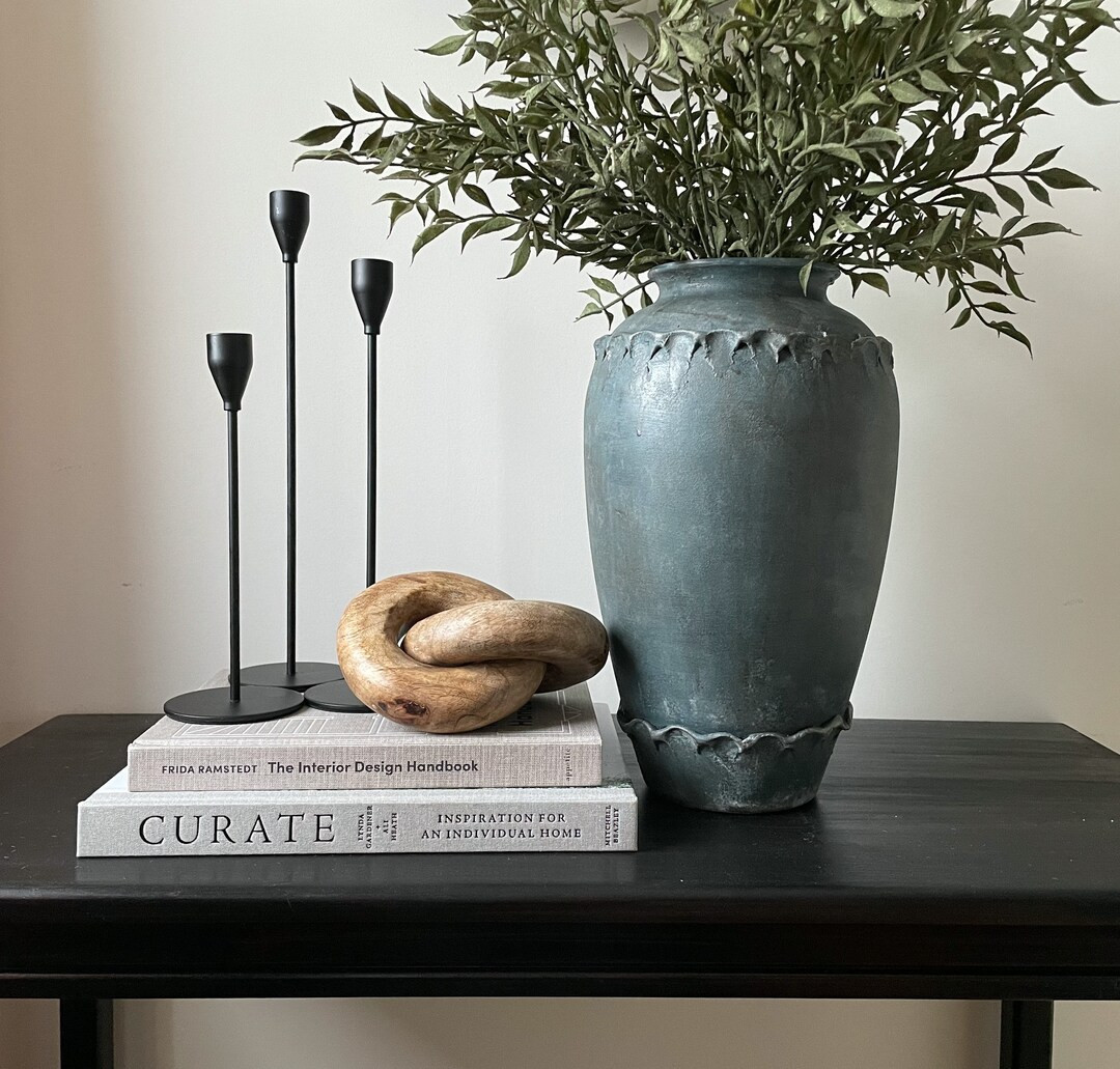 Handcrafted Vase vintage, Primitive vase, Vase, tapered primitive vase, Vintage indigo vase, deco... | Etsy (US)