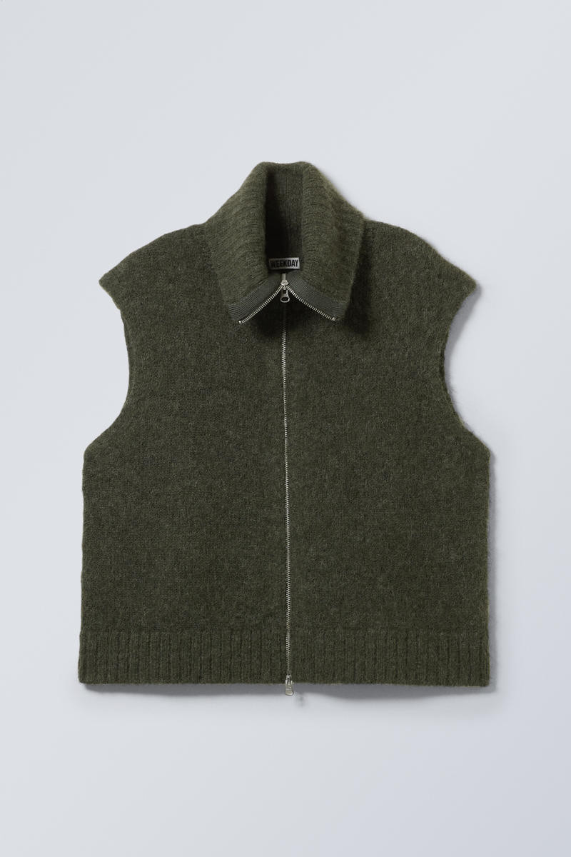 Knitted Zip Vest | Weekday