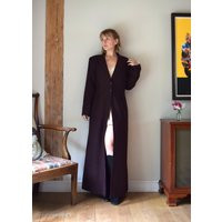 Vintage 90S Burgundy Maxi Coat. Size 12. Wool, Art A La Carte | Etsy (US)