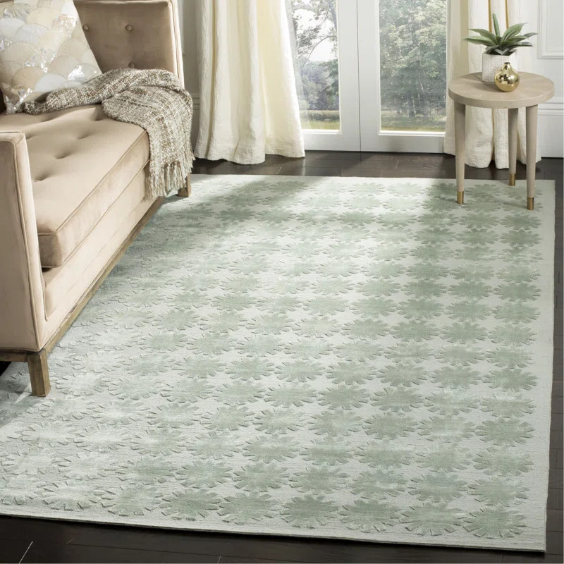 Hand Knotted Geometric Rug | Wayfair North America